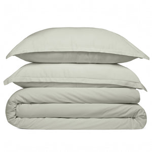 Cosy House Collection 100% Bamboo Duvet Cover Set in Silver