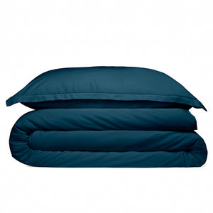 Cosy House Collection 100% Bamboo Duvet Cover Set in Marine Blue - view 2