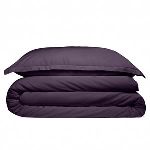 Cosy House Collection 100% Bamboo Duvet Cover Set in Purple - view 2