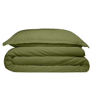 Cosy House Collection 100% Bamboo Duvet Cover Set in Sage Green - view 2