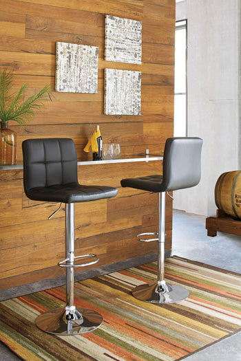 Bellatier Tall Upholstered Swivel Barstool (Set of 2)