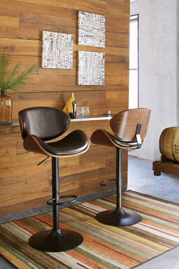 Bellatier Tall Upholstered Swivel Barstool