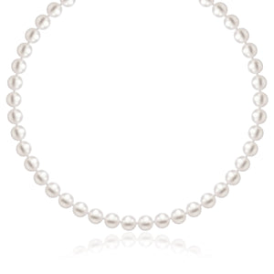 14k Yellow Gold Necklace with White Freshwater Cultured Pearls (6.0mm to 6.5mm)
