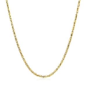 Diamond Cut Fancy Links Pendant Chain in 14k Yellow Gold (1.5mm)