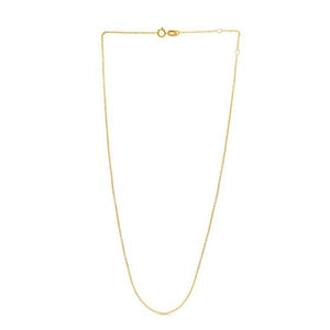 Adjustable Cable Chain in 14k Yellow Gold (0.97 mm)