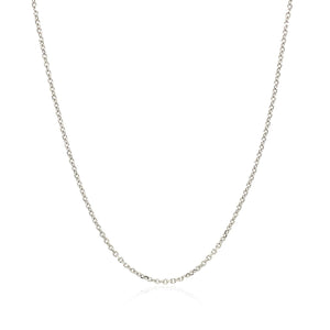 10k White Gold Cable Chain 1.1mm