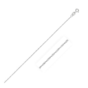 14k White Gold Singapore Chain 0.8mm