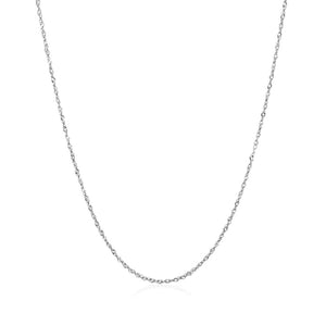 14k White Gold Singapore Chain 0.8mm