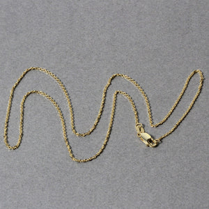 14k Yellow Gold Diamond Cut Cable Link Chain 1.1mm
