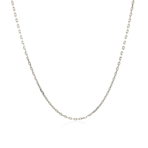 Sterling Silver Rhodium Plated Cable Chain 1.1mm