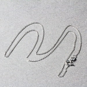 14k White Gold Diamond Cut Cable Link Chain 0.8mm