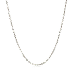 14k White Gold Round Cable Link Chain 1.9mm