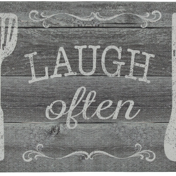20"x55" Oversized Cushioned Anti-Fatigue Kitchen Runner Mat (Eat Laugh Live)
