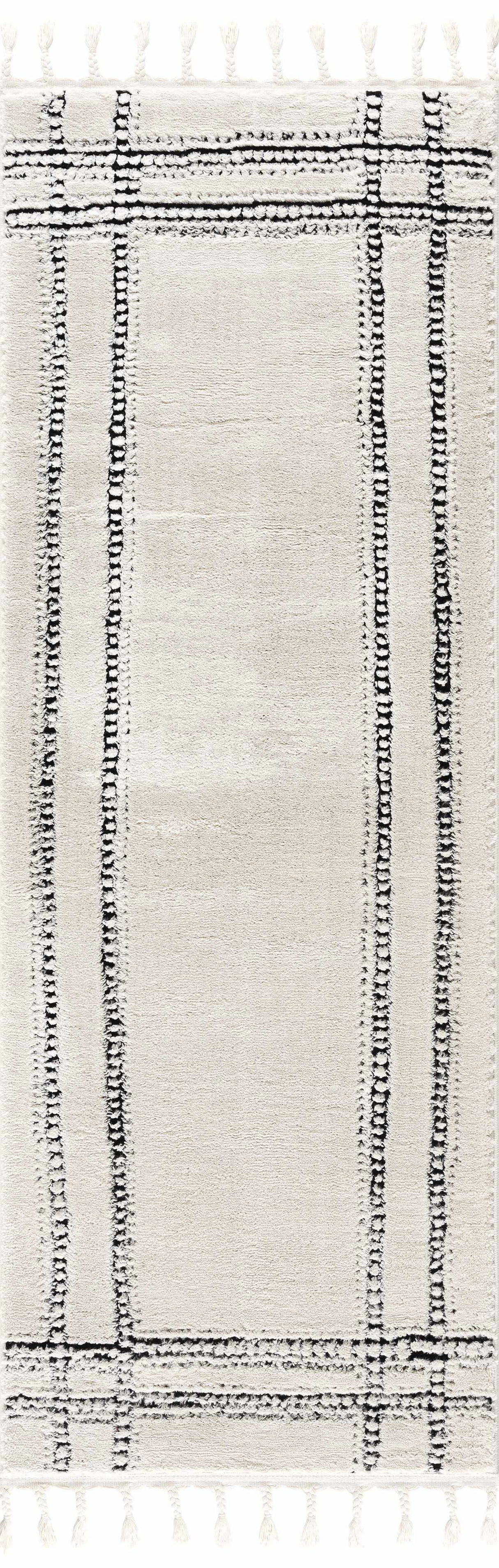 Ryuu Black & White Area Rug - Clearance