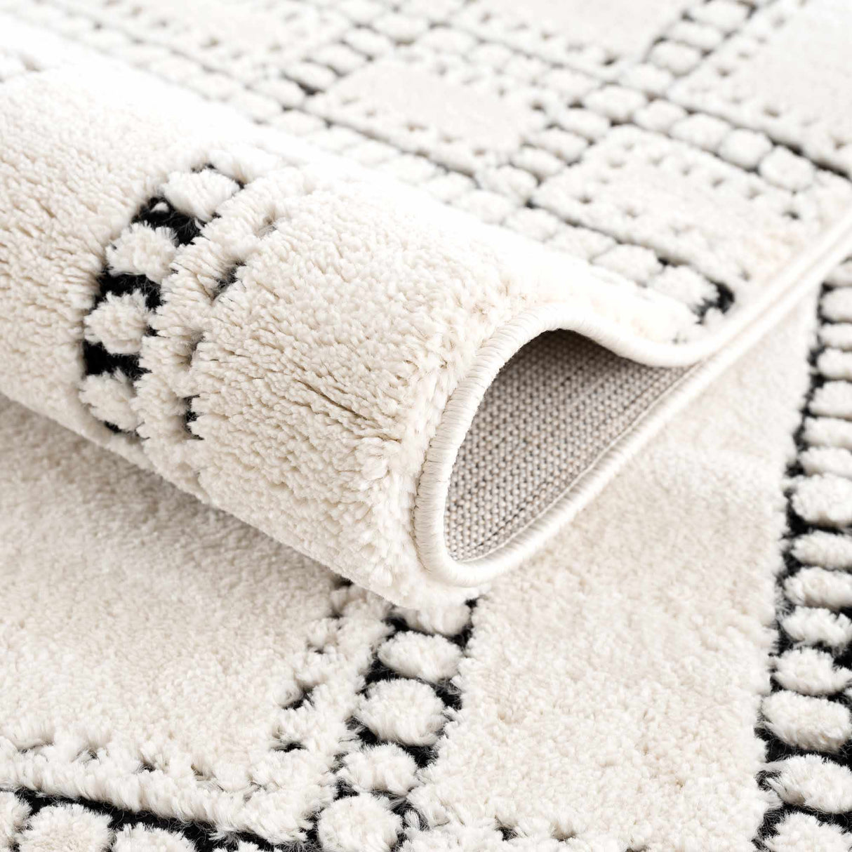Ryuu Black & White Area Rug - Clearance