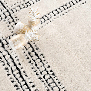 Ryuu Black & White Area Rug - Clearance