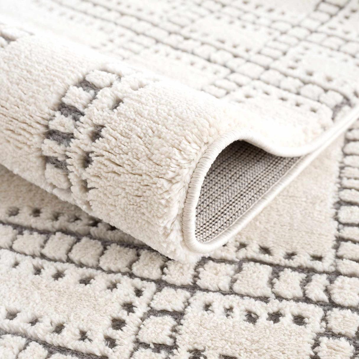 Ryuu Ivory & Gray Area Rug - Promo