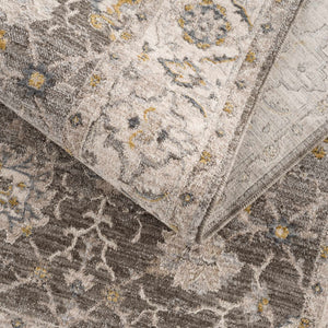 Amaru Green Textured Rug with Fringes