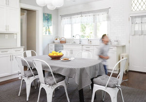Linen Button Valance Window Panel