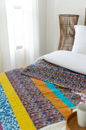 Boho Stripe 3-Piece Quilt Set