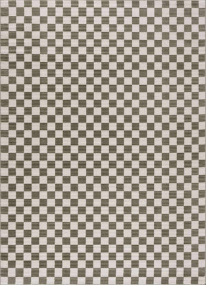 Kaysar Olive Green Checkered Washable Area Rug