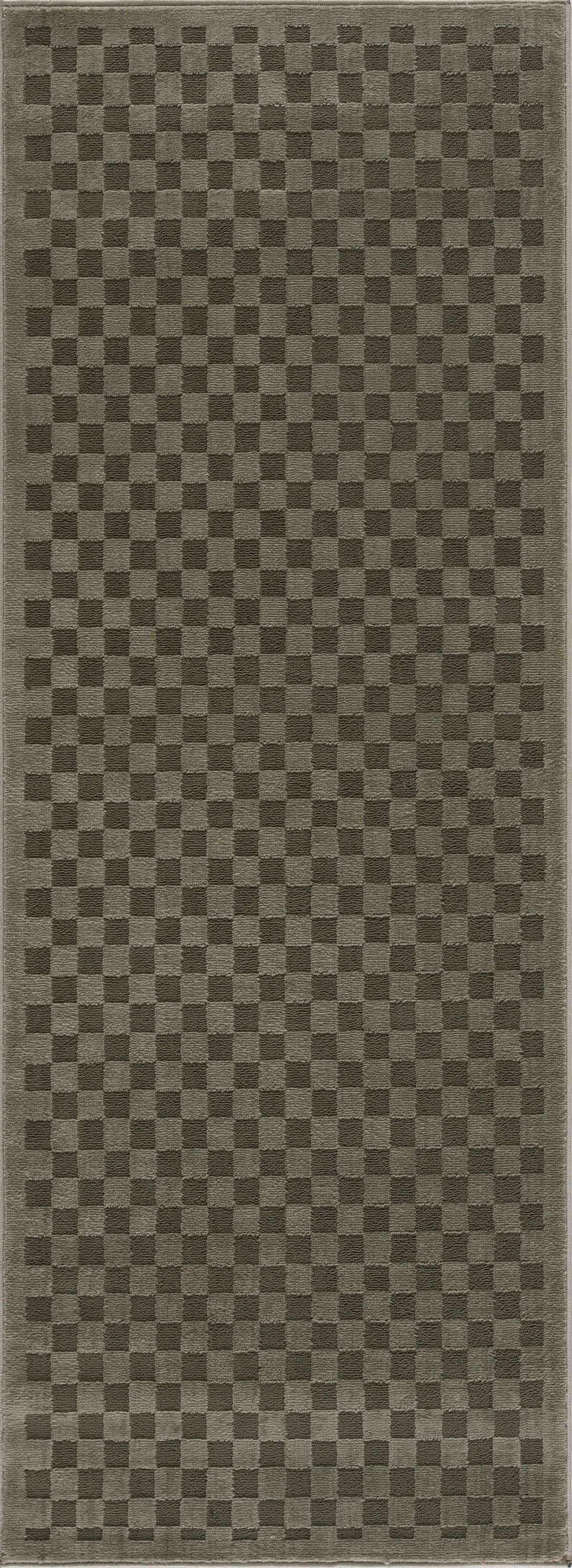 Gaiwan Olive Green Washable Area Rug