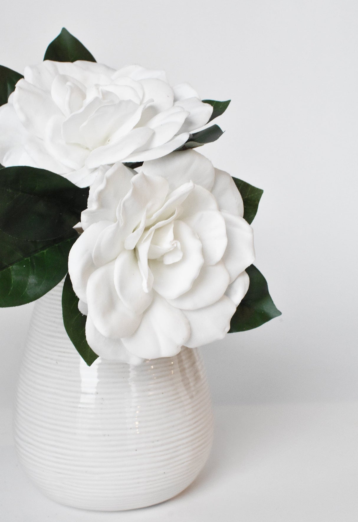 11" Real Touch Faux White Gardenia Pick Stem