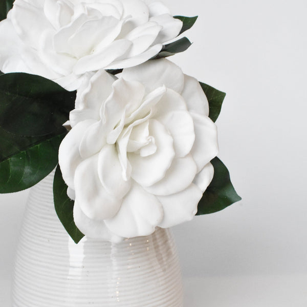 11" Real Touch Faux White Gardenia Pick Stem