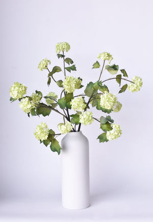 30" Faux Green Snowball Hydrangea Stem