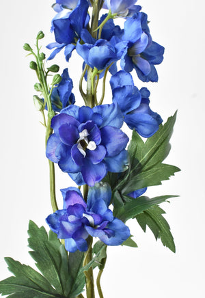 35" Faux Blue Violet Delphinium Stem