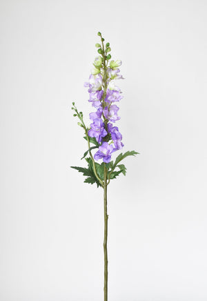 35" Faux Light Purple Delphinium Stem