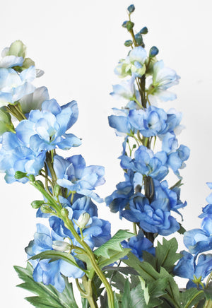 35" Faux Light Blue Delphinium Stem