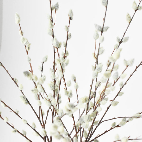 31" Faux Pussy Willow Stem