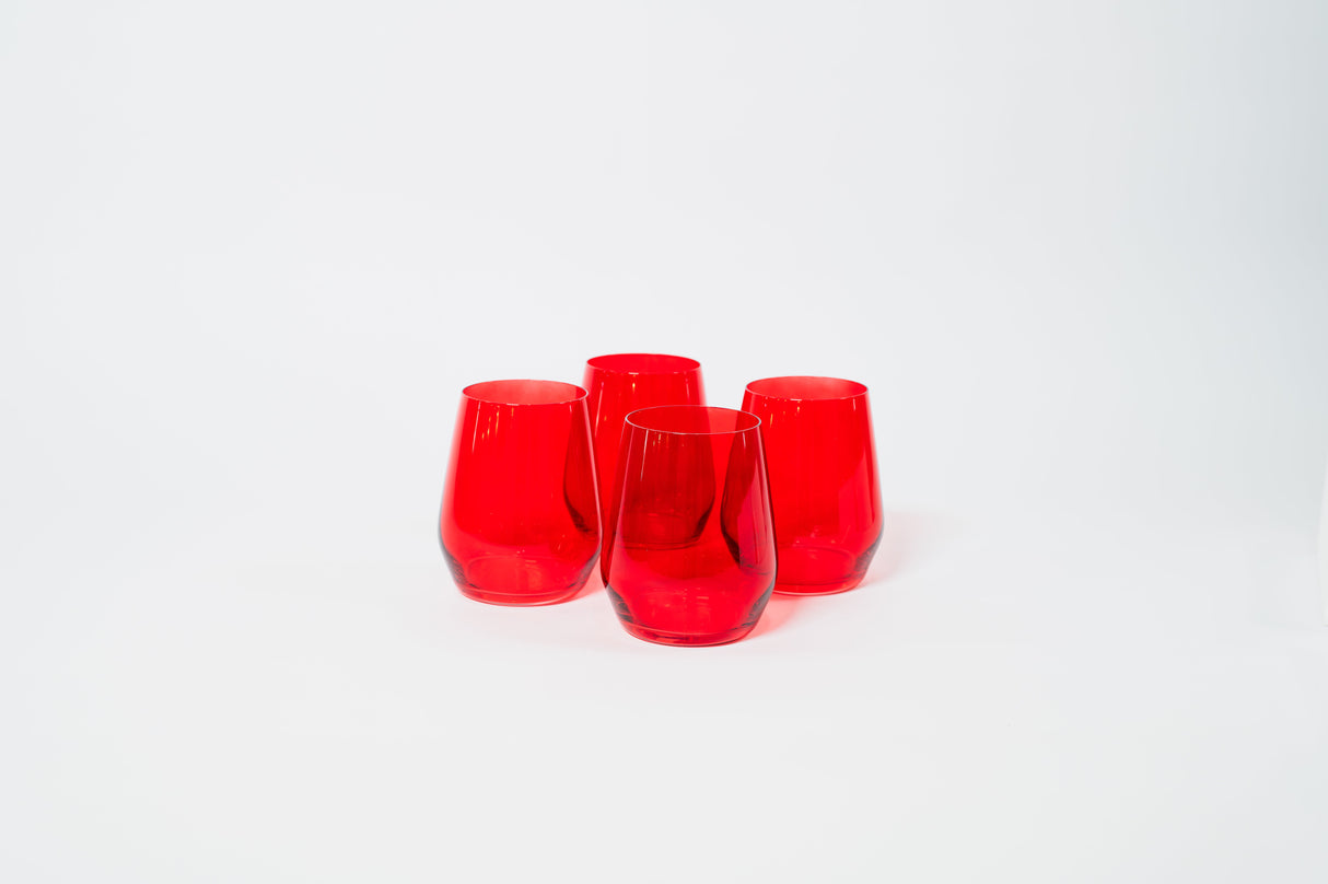 Cherry Red - Colored Wine Glass