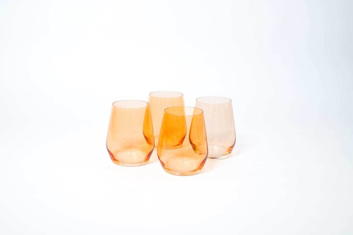 Creamsicle - Colored Wine Glass