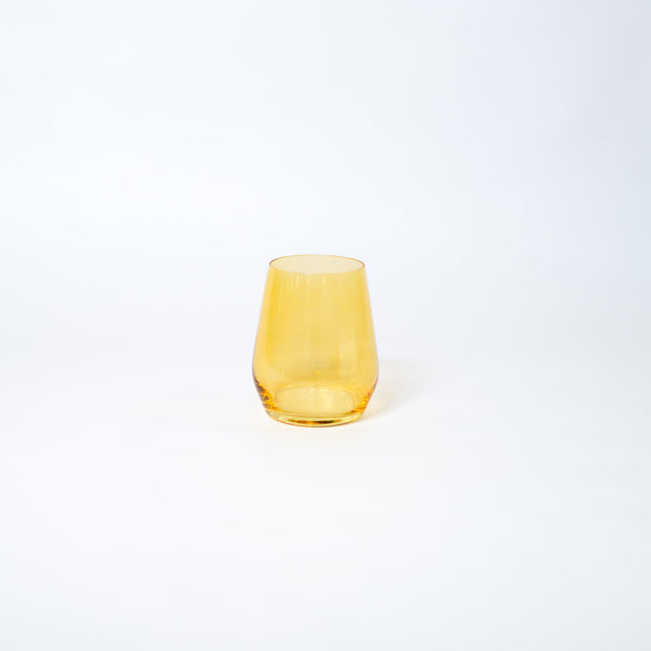 Sunshine Yellow -  Stemless Colored Wine Glass