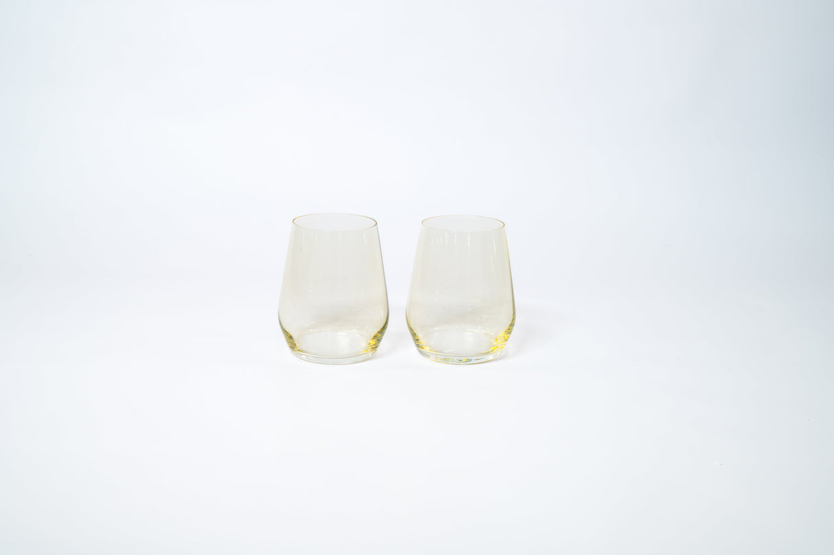 Lemon Drop Yellow- Stemless Colored Wine Glass