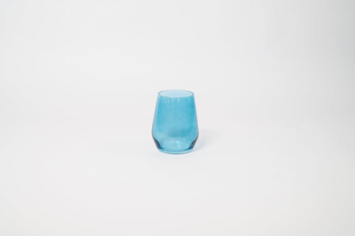 Blue Lagoon - Stemless Colored Wine Glass