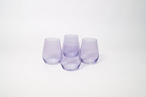 Lady Lavender - Stemless Colored Wine Glass