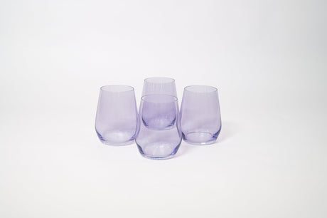 Lady Lavender - Stemless Colored Wine Glass