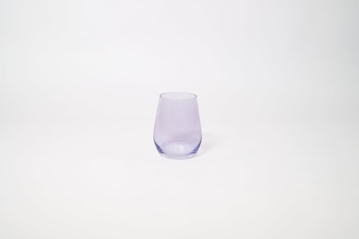 Lady Lavender - Stemless Colored Wine Glass