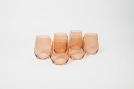 Brown Sugar - Stemless Colored Wine Glass