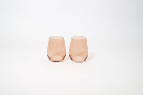 Brown Sugar - Stemless Colored Wine Glass