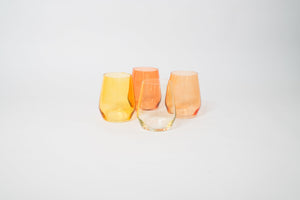 Sugar & Spice Collection - Stemless Colored Wine Glass Ombré Set of 4