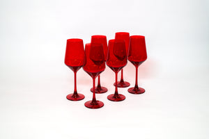 Cherry Red - Colored Wine Glass