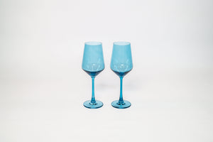 Blue Lagoon - Stemless Colored Wine Glass