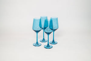 Blue Lagoon - Stemless Colored Wine Glass