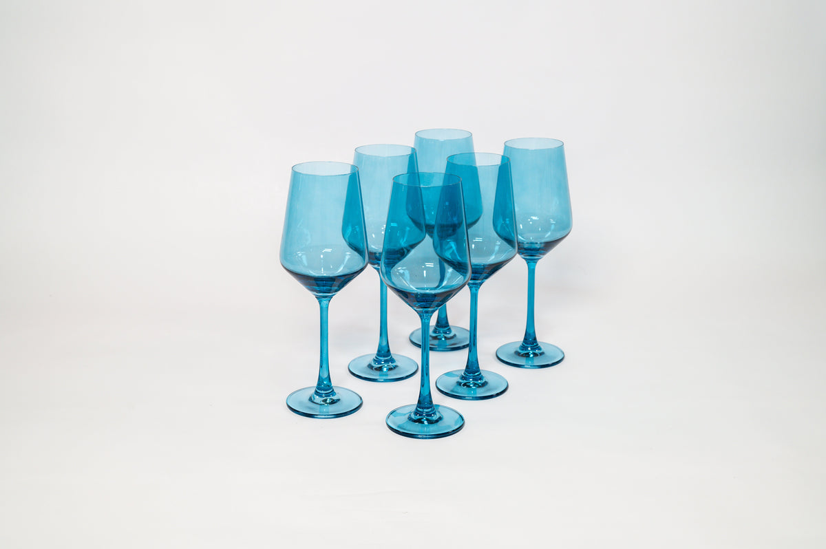 Blue Lagoon - Colored Wine Glass