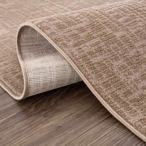 Leanna Light Brown Washable Area Rug