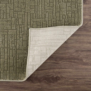 Leanna Green Washable Area Rug